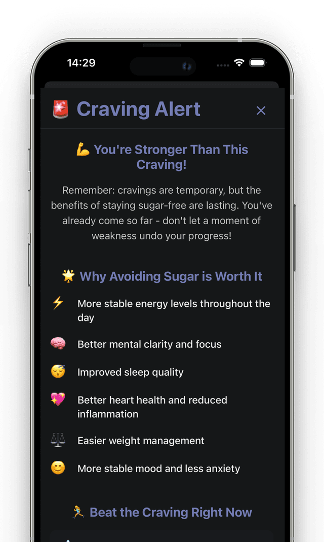 Craving emergency support